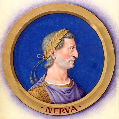 Descrizione dei dodici Cesari con le loro figure 13-Nerva da Jean Bourdichon